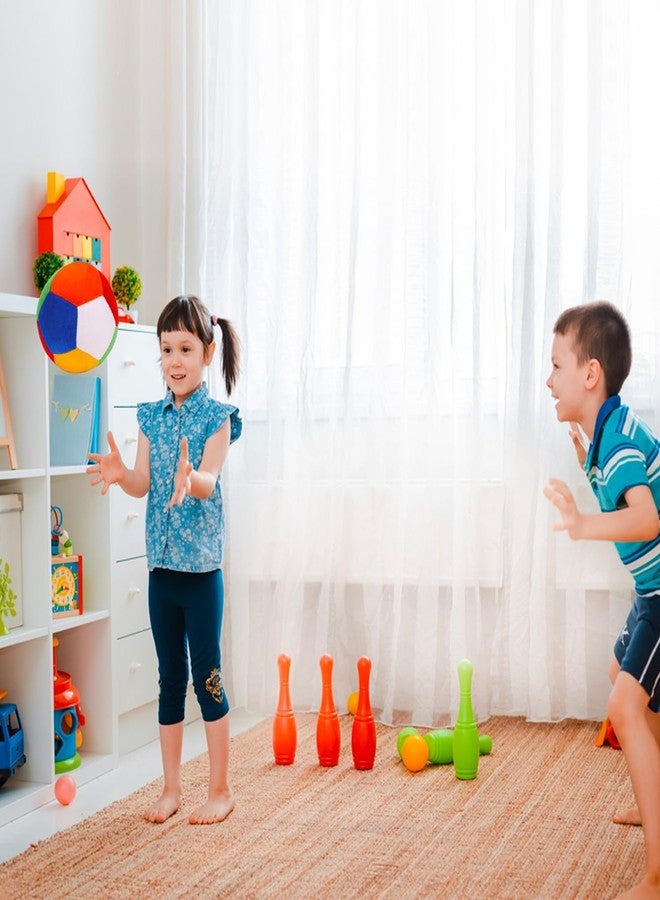 إيثيو كرة لعبة قطيفة ناعمة من إيثيو للأطفال والرضع - كرة فائقة النعومة للعب آمن وممتع (12 سم) (متعددة الألوان) عبوة من قطعتين - Image 3